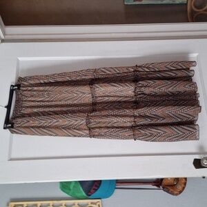 Olive and Oak size L. Tiered Maxi skirt.